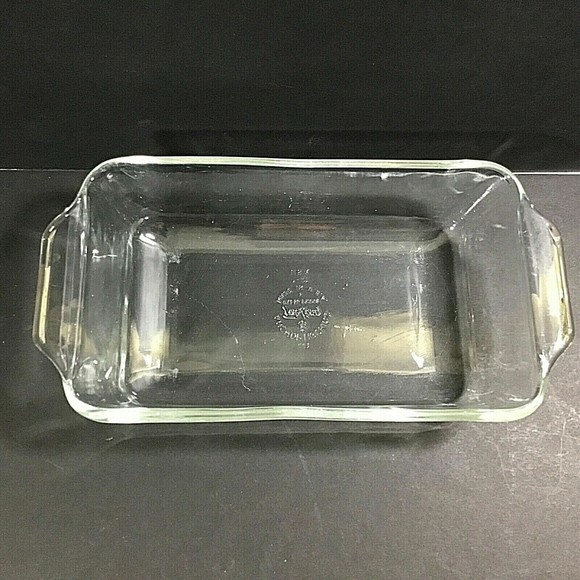 Anchor Hocking Fire-King 1 Quart Clear Bread Baking Loaf Pan #441 Vintage USA - Picture 2 of 5